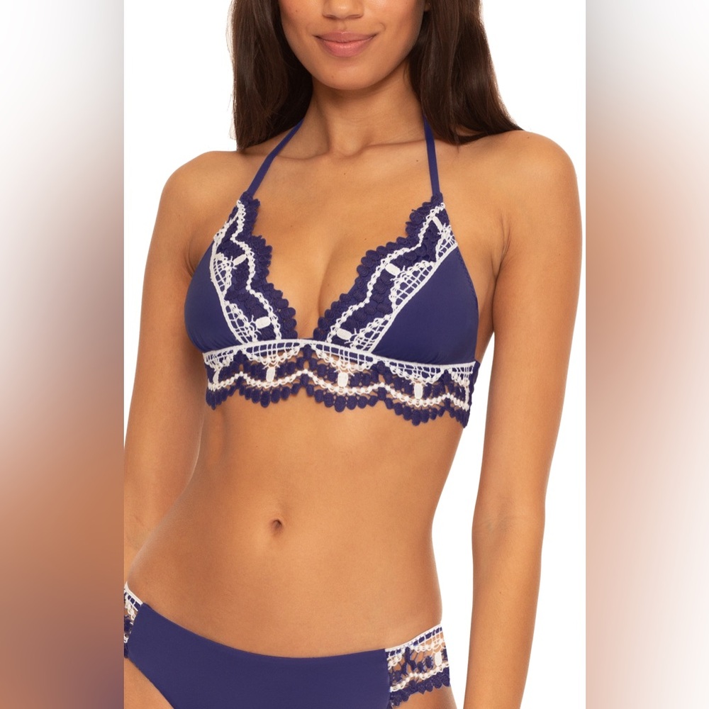 EUC Becca Delilah Crochet Trim Bikini